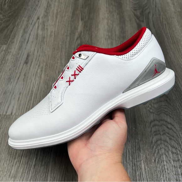 Jordan Other - New Nike Air Jordan ADG 5 Mens Size 10 Golf Shoes White Fire‎ Red FQ7874-101